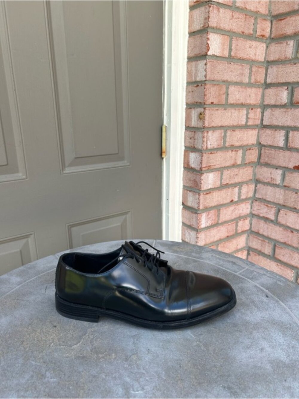Nunn Bush Dress Flex Oxford Patent Leather Shoes Cap-Toe Dress Shoes